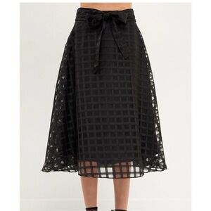 English Factory midi skirt with belt